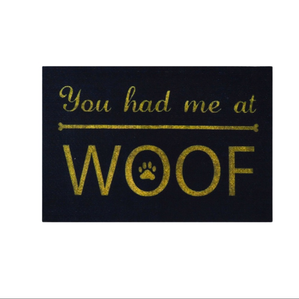 “You Had Me At Woof’ Indoor Outdoor Woven Accent Rug NWT